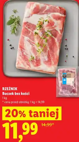 Lidl Rzeźnik Boczek bez kości oferta