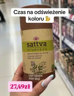 Rossmann Sattva Ayurveda naturalna ziołowa farba do włosów Jasny Brąz oferta