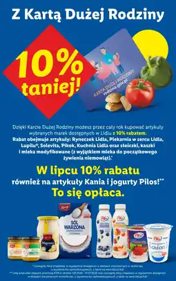 Lidl Z kartą dużej rodziny 10% taniej oferta