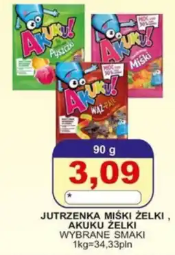 Primus Jutrzenka Miśki Żelki, Akuku Żelki Wybrane Smaki oferta