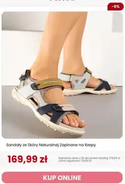 Renee Sandały ze skóry naturalnej zapinane na rzepy Renee oferta