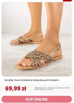 Renee Sandały Vices Ozdobione Siateczkowymi Paskami oferta