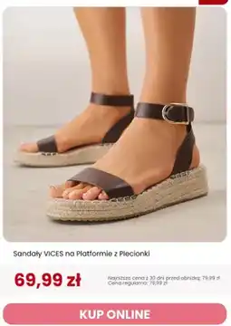 Renee Sandały VICES na platformie z plecionki oferta