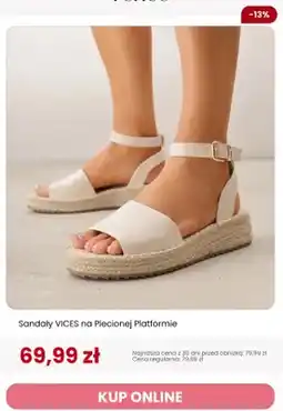 Renee Sandały VICES na plecionej platformie oferta