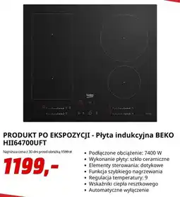 Media Markt Płyta indukcyjna Beko HII64700UFT oferta