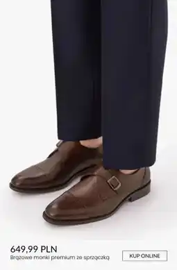 Ryłko Buty męskie brązowe monki premium ze sprzączką oferta