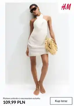 H&M Sukienka plażowa H&M z mocowaniem na karku oferta