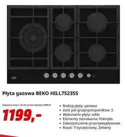 Media Markt Płyta gazowa Beko oferta