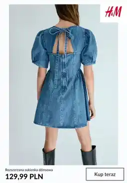 H&M Rozszerzana sukienka dżinsowa H&M oferta