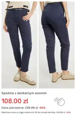 Monnari Spodnie damskie z delikatnym wzorem oferta