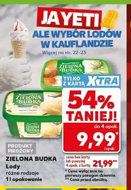 Kaufland Lody waniliowe z laską wanilii Zielona Budka oferta