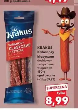 Kaufland Kabanosy klasyczne wieprzowe Krakus oferta