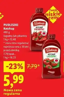 Lidl Ketchup pikantny Pudliszki oferta