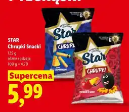 Lidl Chrupki Snacki Star o smaku pomidora z serem oferta
