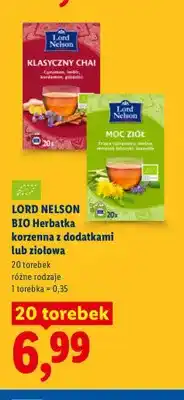 Lidl BIO Herbatka Lord Nelson Moc Ziół oferta