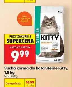 Biedronka Sucha karma dla kota Kitty Sterile z kurczakiem oferta