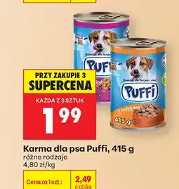 Biedronka Karma dla psa Puffi z indykiem oferta