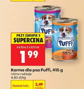 Biedronka Karma dla psa Puffi z indykiem oferta