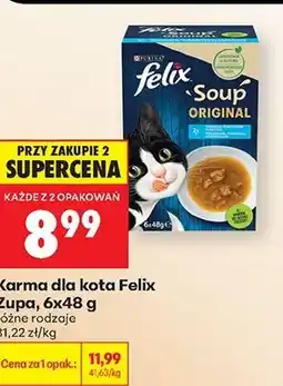 Biedronka Karma dla kota Felix Soup Original 6-pak oferta
