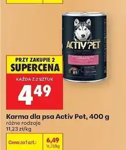 Biedronka Karma mokra dla psa Activ Pet z wątróbką wołową i ziemniakami oferta
