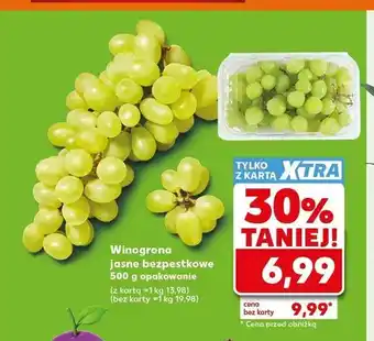 Kaufland Winogrona jasne bezpestkowe oferta