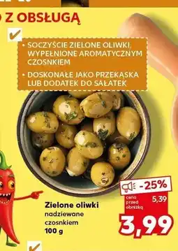 Kaufland Zielone oliwki nadziewane czosnkiem oferta
