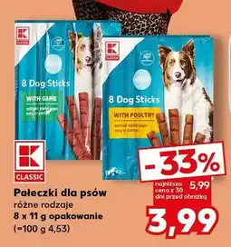 Kaufland Przysmaki dla psów Dog Sticks z dziczyzną K-Classic 8-pak oferta