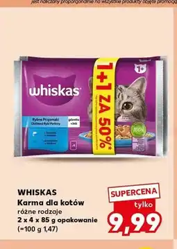 Kaufland Mokra karma dla kotów Whiskas Rybne Przysmaki w galaretce 8-pak oferta