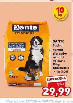 Kaufland Sucha karma dla psów dorosłych Dante z kurczakiem i wołowiną oferta