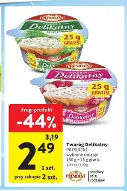 Intermarche Twaróg Delikatny ze szczypiorkiem President oferta