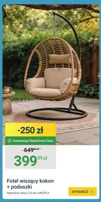 ERLI Fotel wiszący kokon z poduszkami oferta