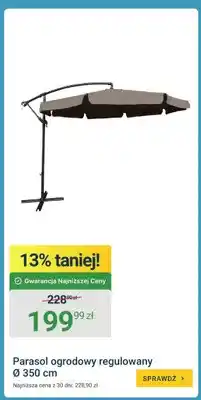ERLI Parasol ogrodowy regulowany Ø 350 cm oferta