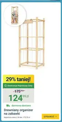 ERLI Drewniany organizer na zabawki Our Zoo oferta