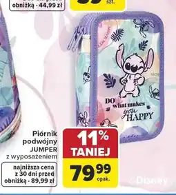 Carrefour Piórnik podwójny z wyposażeniem CoolPack Jumper Stitch oferta