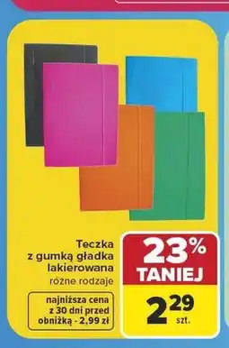 Carrefour Teczka z gumką gładka lakierowana oferta