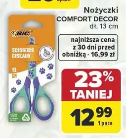 Carrefour Nożyczki Comfort Decor BIC oferta