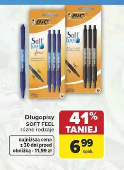 Carrefour Długopisy BIC Soft Feel oferta