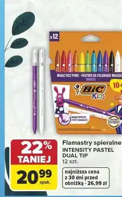 Carrefour Flamastry spieralne BIC Intensity Pastel Dual Tip 12-pak oferta