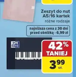 Carrefour Zeszyt do nut A5 16 kartek Oxford oferta