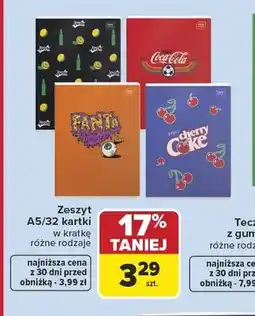 Carrefour Zeszyt A5 32 kartki w kratkę Interdruk oferta