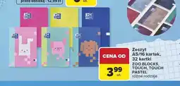 Carrefour Zeszyt Oxford ZOO BLOCKS TOUCH TOUCH PASTEL A5 16/32 kartki oferta