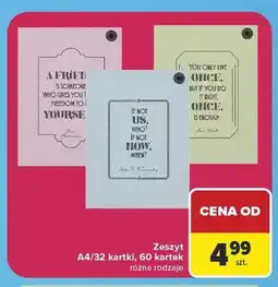 Carrefour Zeszyt A4 60 kartek oferta