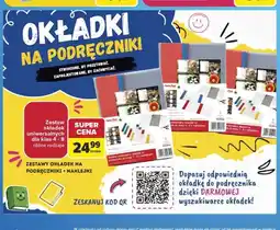 Carrefour Zestaw uniwersalny okładek na podręczniki do klasy 1-3 z naklejkami Panta Plast oferta