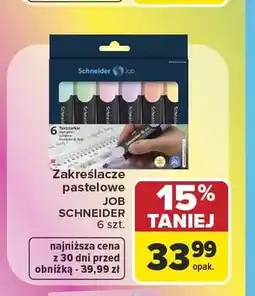 Carrefour Zakreślacze pastelowe Job Schneider oferta