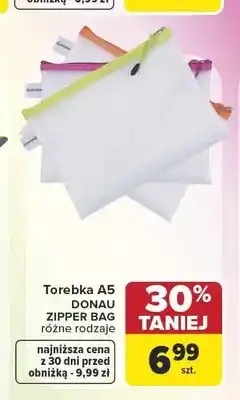 Carrefour Torebka A5 Donau Zipper Bag oferta