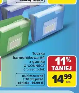 Carrefour Teczka harmonijkowa A4 z gumką Q-Connect oferta