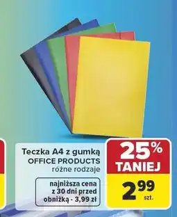 Carrefour Teczka A4 z gumką Office Products oferta