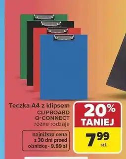 Carrefour Teczka A4 z klipsem Clipboard Q-Connect oferta