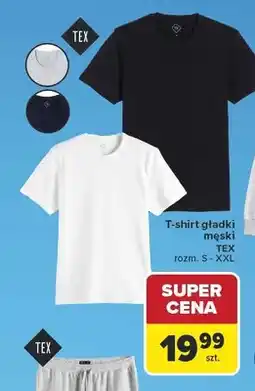 Carrefour T-shirt gładki męski TEX oferta