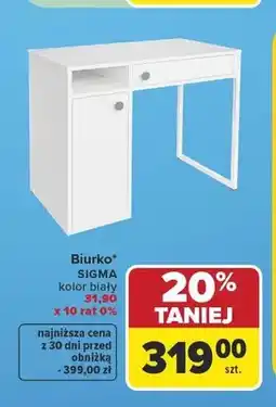 Carrefour Biurko Sigma kolor biały oferta